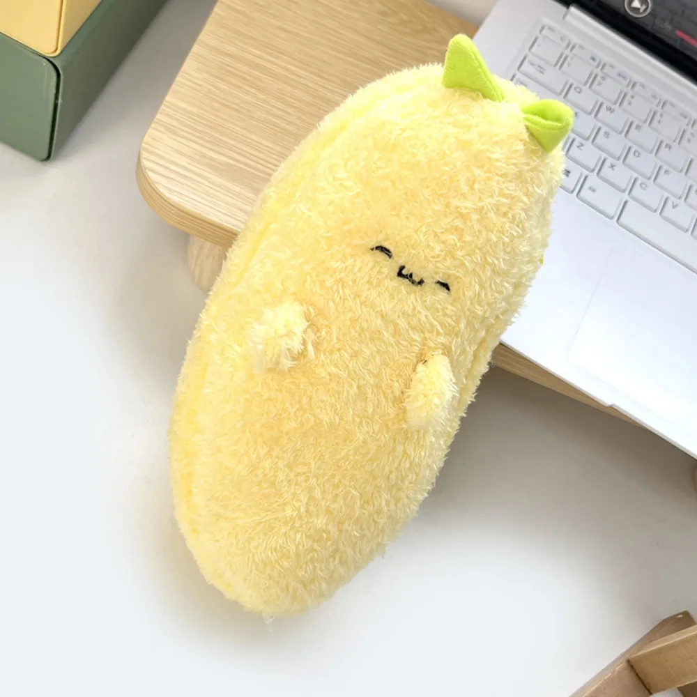 Korean Style Broccoli Garlic Pen Bag Large Capacity Aesthetic Vegetable Stationery Bag Ins Style Desktop Storage