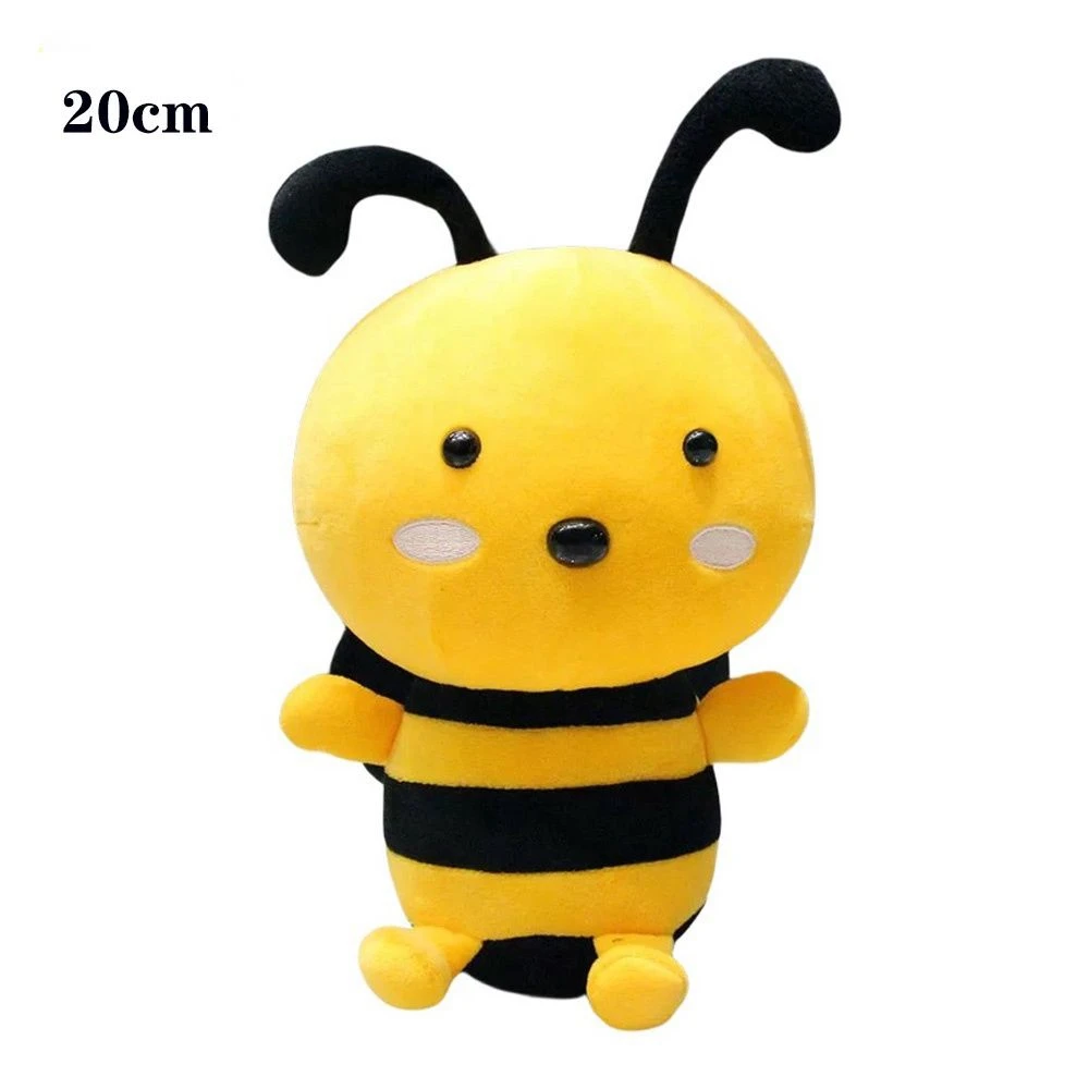 

20cm Cute Little Bee Plush Toy Yellow Cute Kawaii Small Animal Decoration Small Doll To Friends Birthday Christmas Gift