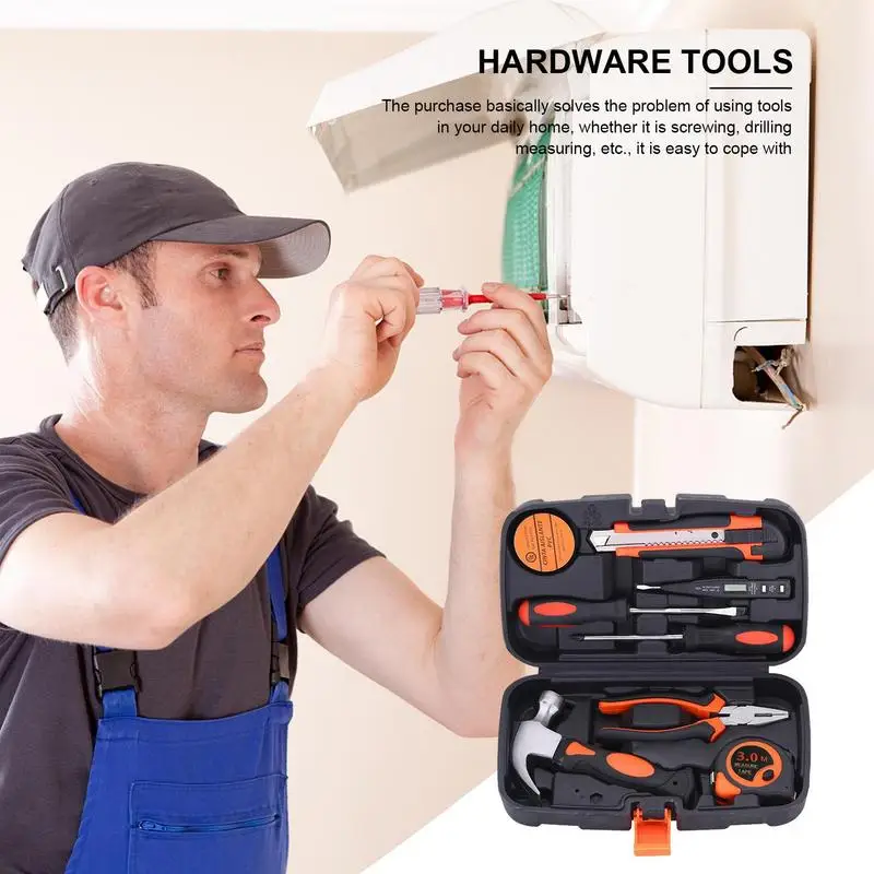 Home Tool Kits For All Purpose Basic Tool Kit Complete Basic Repair Tool With Pliers Measuring Tools Screwdriver Storage Case