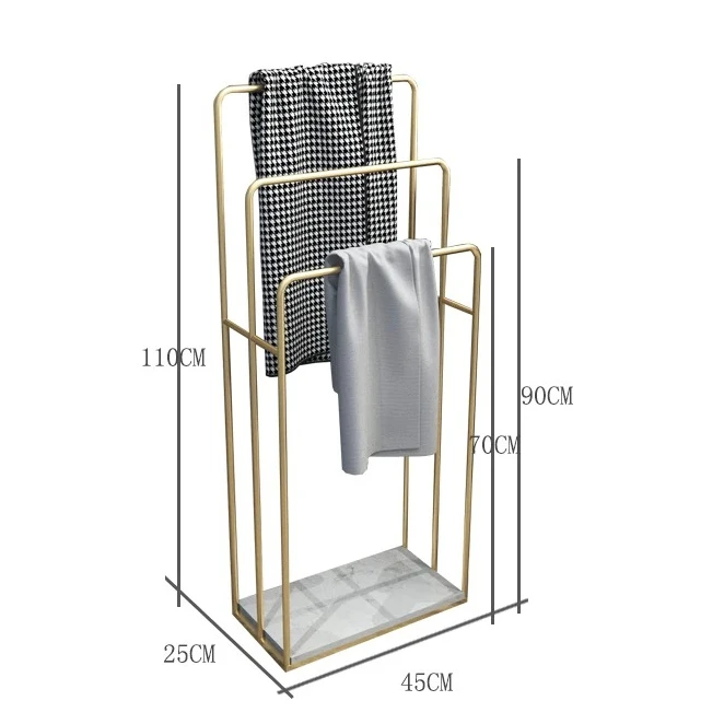 

Toilet rack Floor-to-ceiling bathroom removable towel rack Bathtub wrought iron next to the sink