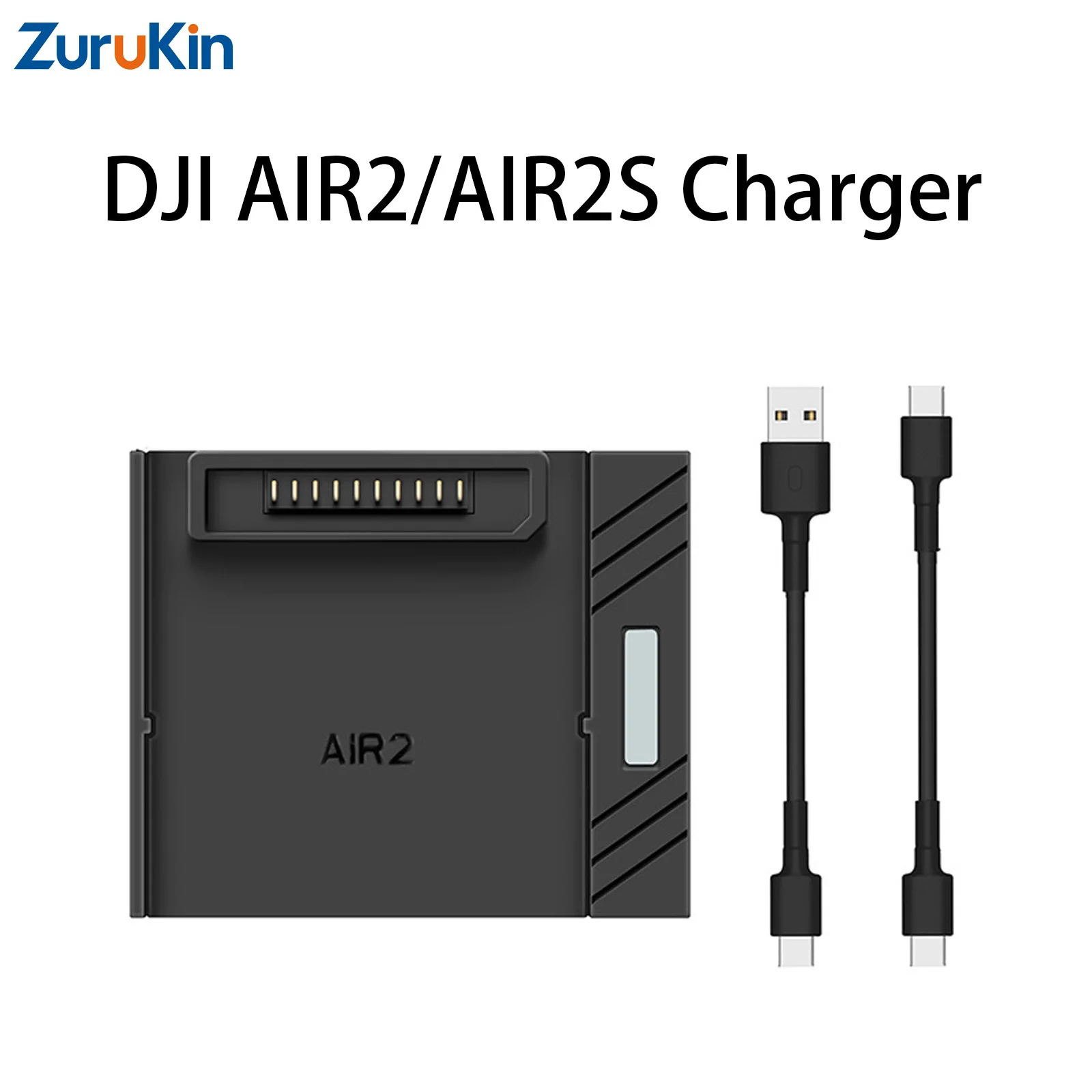 Battery USB Charger for DJI Air 2/Air 2S Fast PD QC Charging Adapter 12.6V/13.2V 3A Portable Drone Battery Charger with Cables