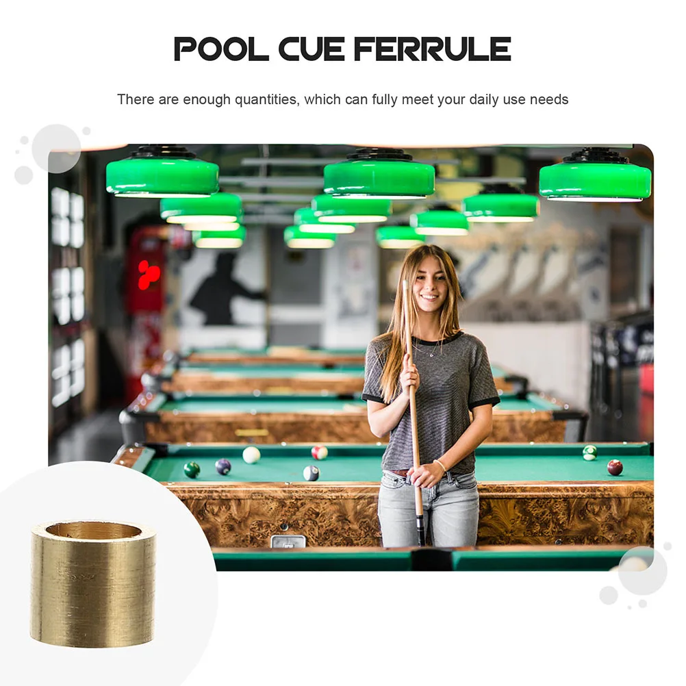 

15Pcs Snooker Pool Cue Copper Ferrules Long-Lasting Replacement Parts for Billiard Cue Repair Billiard Replacement Parts
