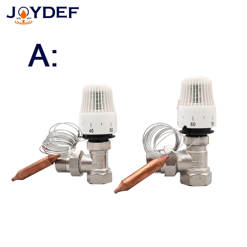 Energy saving 30-70 degree control Floor heating system thermostatic radiator valve M30*1.5 Remote controller Two way valve