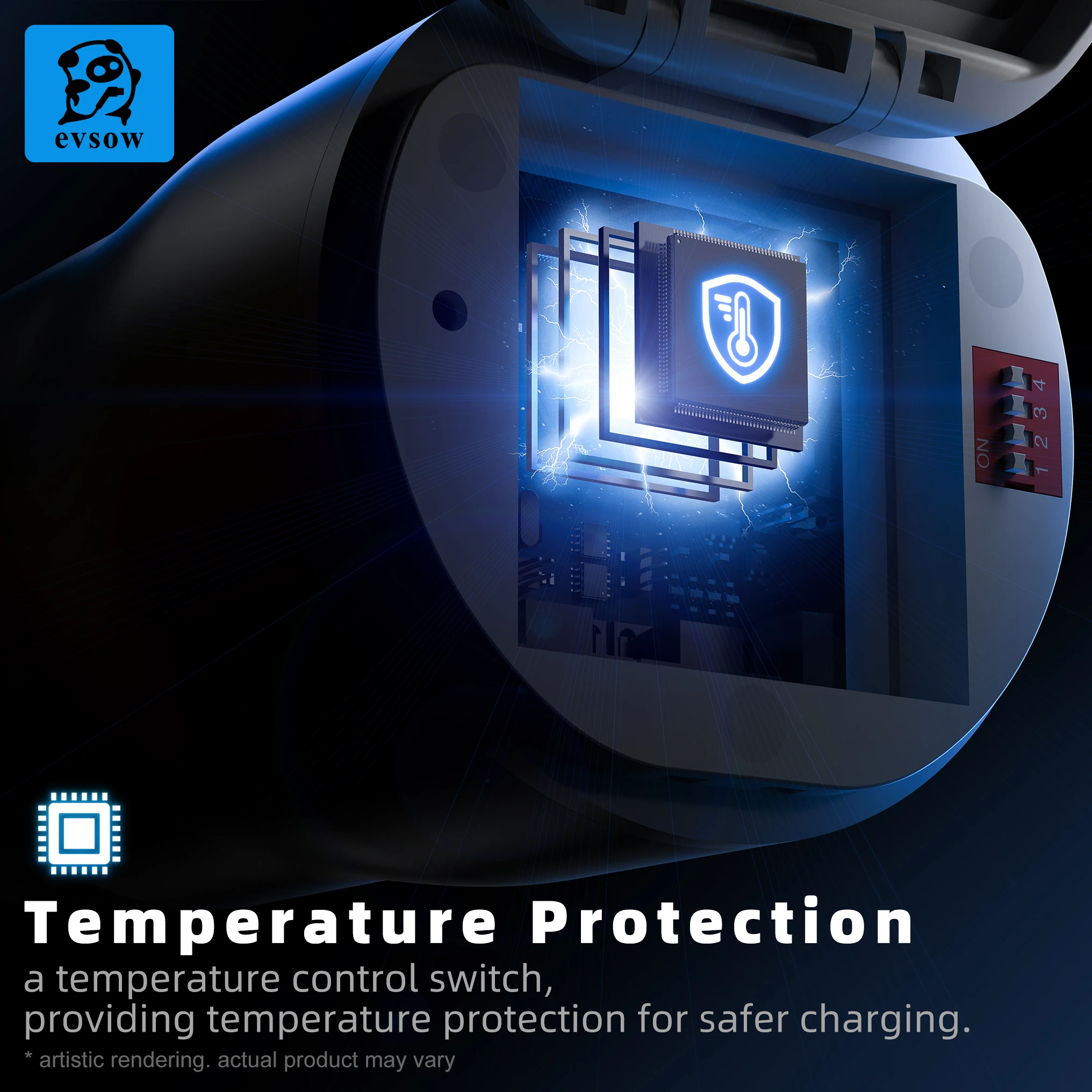 evsow GBT V2L EV محول التفريغ مع مفتاح قابل للتعديل وحماية درجة الحرارة V2L موصل التفريغ لتفريغ سيارة EV الصينية