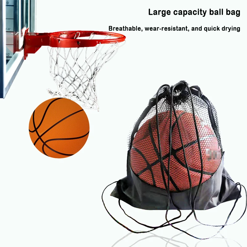 

Portable Basketball Cover Mesh Bag Football Soccer Storage Backpack Outdoor Volleyball Ball Storage Bags1PC