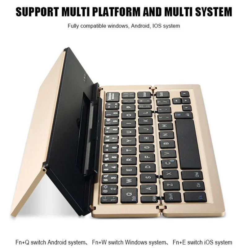 Foldable Keyboard Portable Bluetooth-Compatible Wireless Keyboard MiniFolding Keypad for Ios/android/windows Laptop Tablet Phone