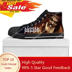 Deicide Rock Band High Top High Quality Sneakers Mens Womens Teenager Canvas Legion Sneaker Custom Made Shoes Customize Shoe