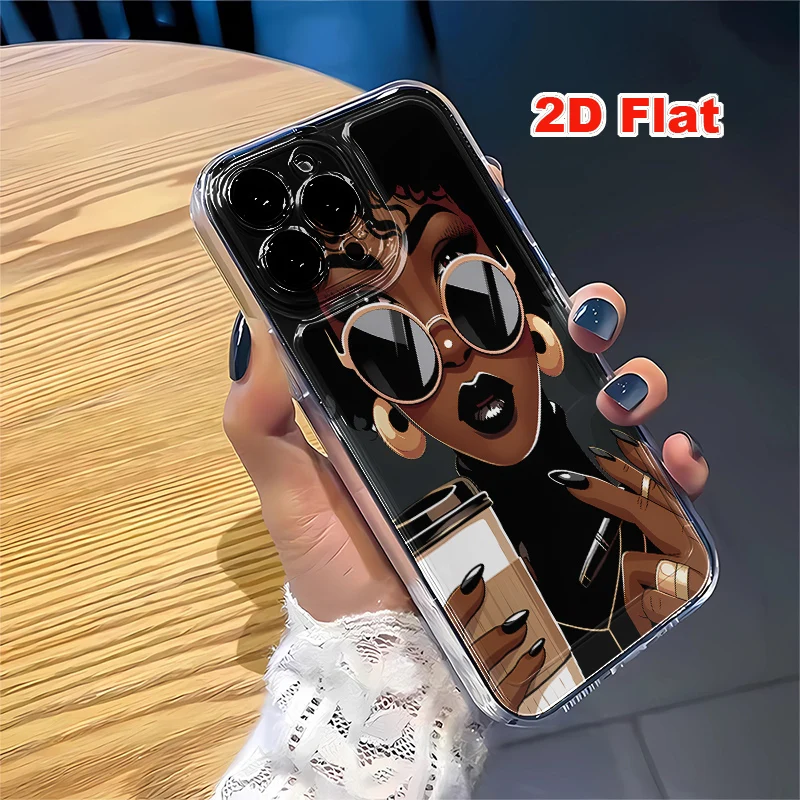 2D Flat Soft Silicone Phone Case For iPhone 17 Pro Max 16 18 Pro 13 11 15 14 Plus 12 17 16E 17Promax Shockproof Transparent Funda Cover