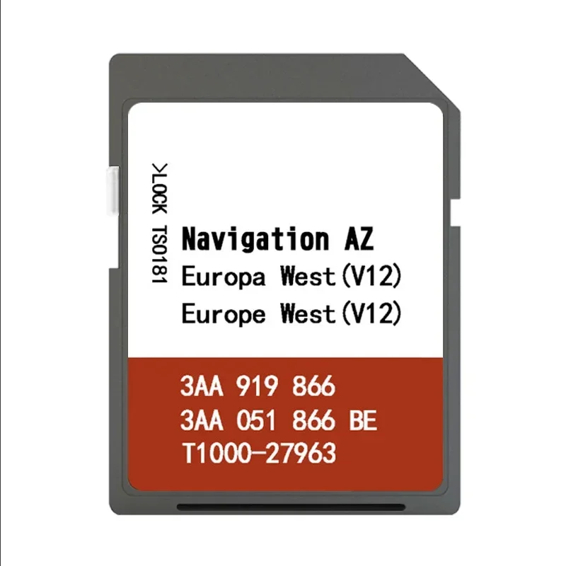 RNS315 SD V12 2020-2021 Tarjeta de Europa Occidental Nuevo mapa original GPS para Volkswagen