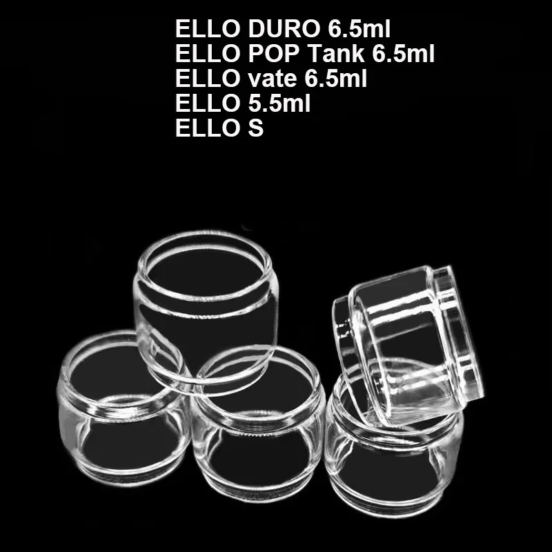 

5 Pieces Glass Tank for ELLO DURO /ELLO POP Tank/ELLO Vate /ELLO/ ELLO S Replacement Glass Tank Cover Mini Glass Cup Container