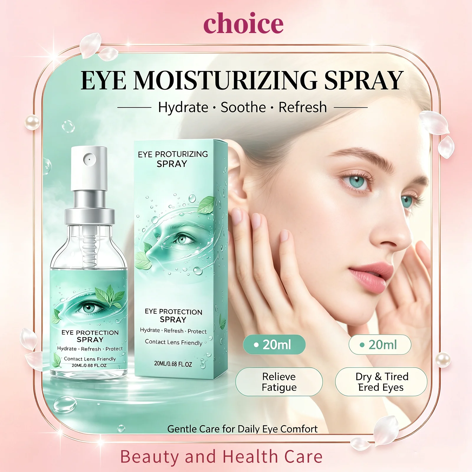 Eye Moisturizing Spray Hydrating Eye Care Spray Relieves Eye Fatigue Alleviates Dryness Improve Eye Circulation Sooth Eye Liquid