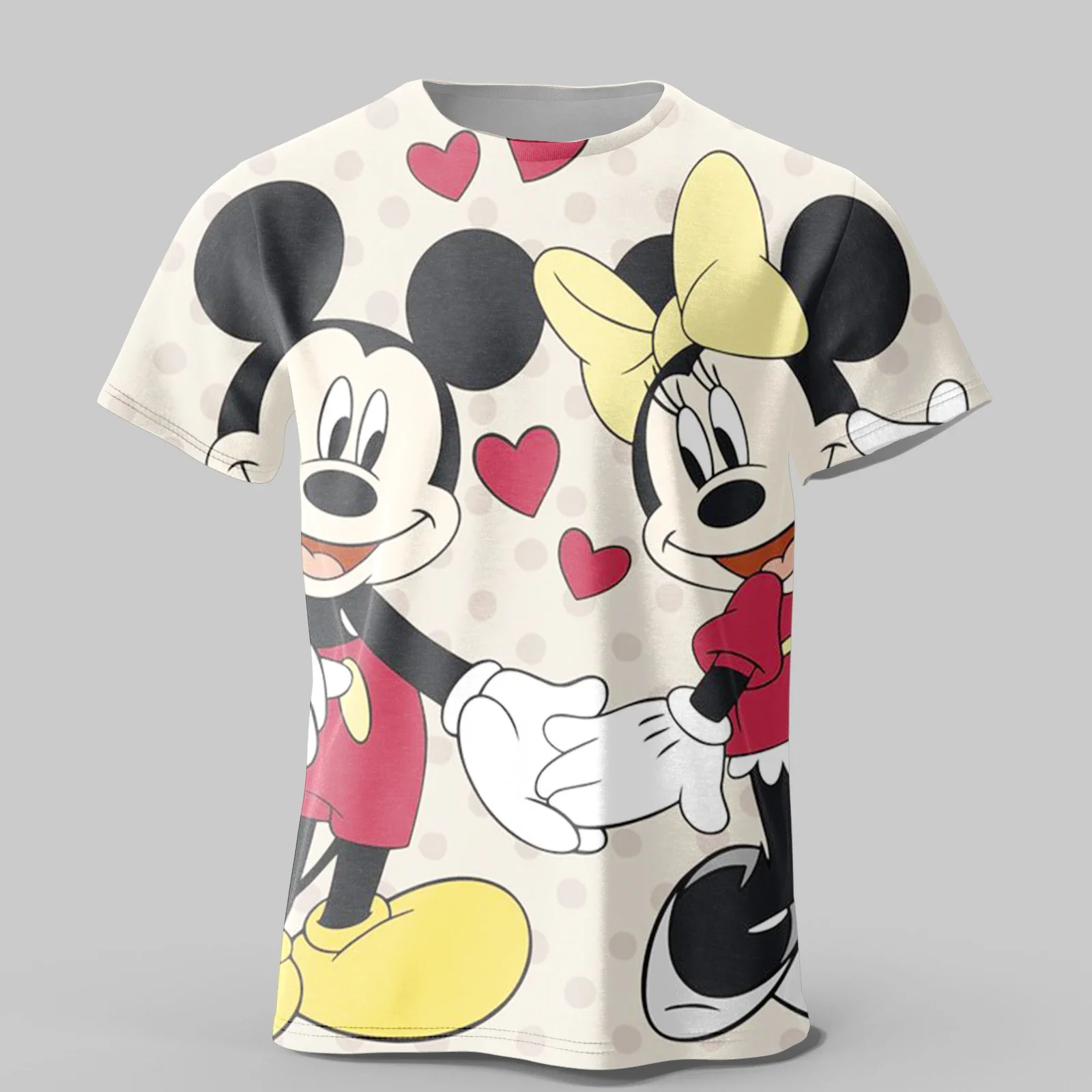 Disney Kids Summer Playful Mickey Mouse 3d Printed Kids T-shirt Boys Girls Casual Clothing Cartoon Quick Drying Breathable top