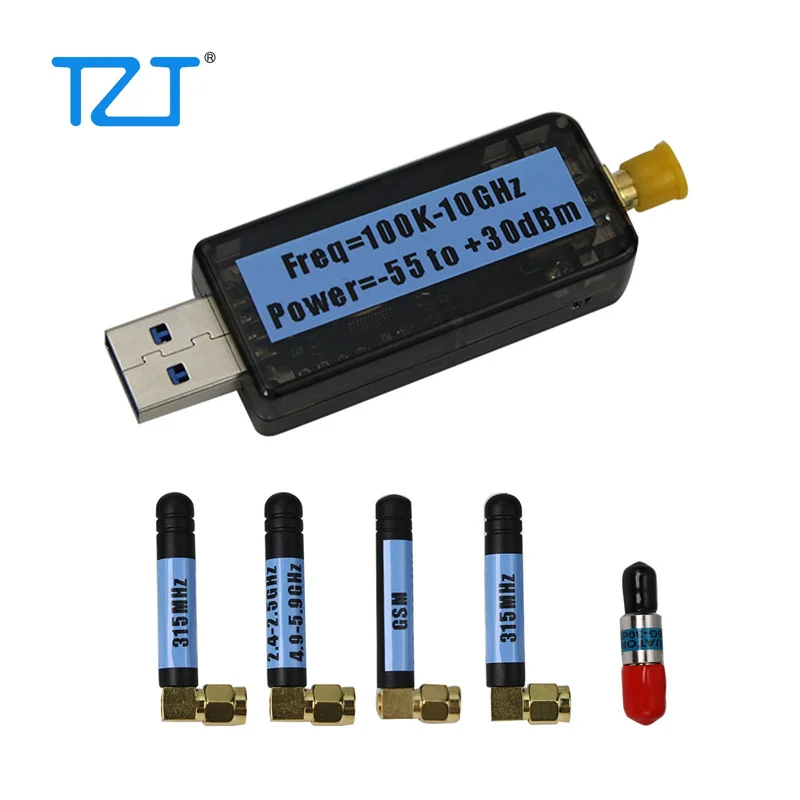 

TZT USB RF Power Meter V3.0 100K To 10GHZ -55 To +30dBm Prestored 9 Attenuation Curves 0.96" Color Display