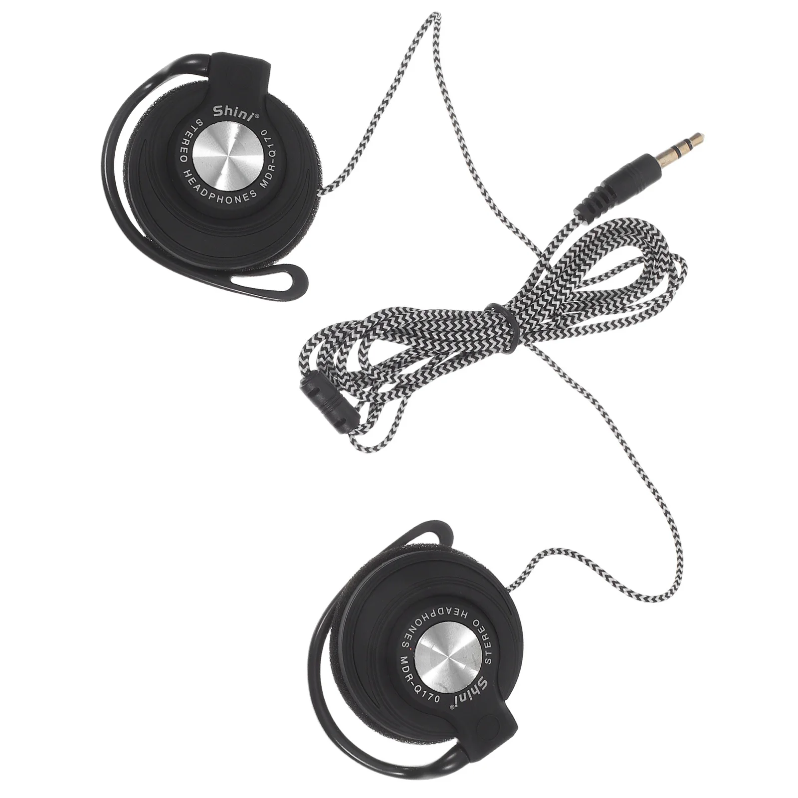 

1 Pair Ear Wired Clip On Ear Stereo Earphone 3.5Mm Noise Isolating Lightweight For Phone Computer Dvd Vcd Sports Workout