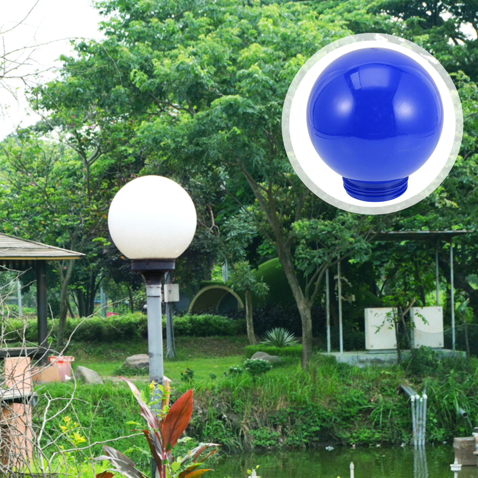 

20cm Diameter Waterproof Outdoor Lampshade Durable Acrylic Light Cover for Street Lamps Household Fixtures Replacement Shades