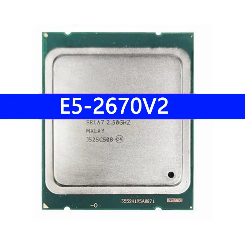 E5-2670V2 CPU 2.5 GHz kullanılan on çekirdekli yirmi iplik CPU 25M 115W LGA 2011 CPU işlemci