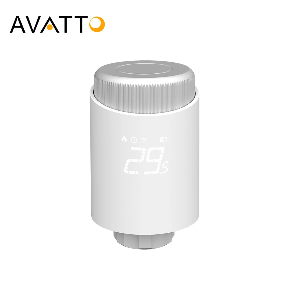 AVATTO Tuya ZigBee3.0 Smart Thermostat Radiator Actuator，TRV Programmable Heating Temperature Controller For Alexa Google Home