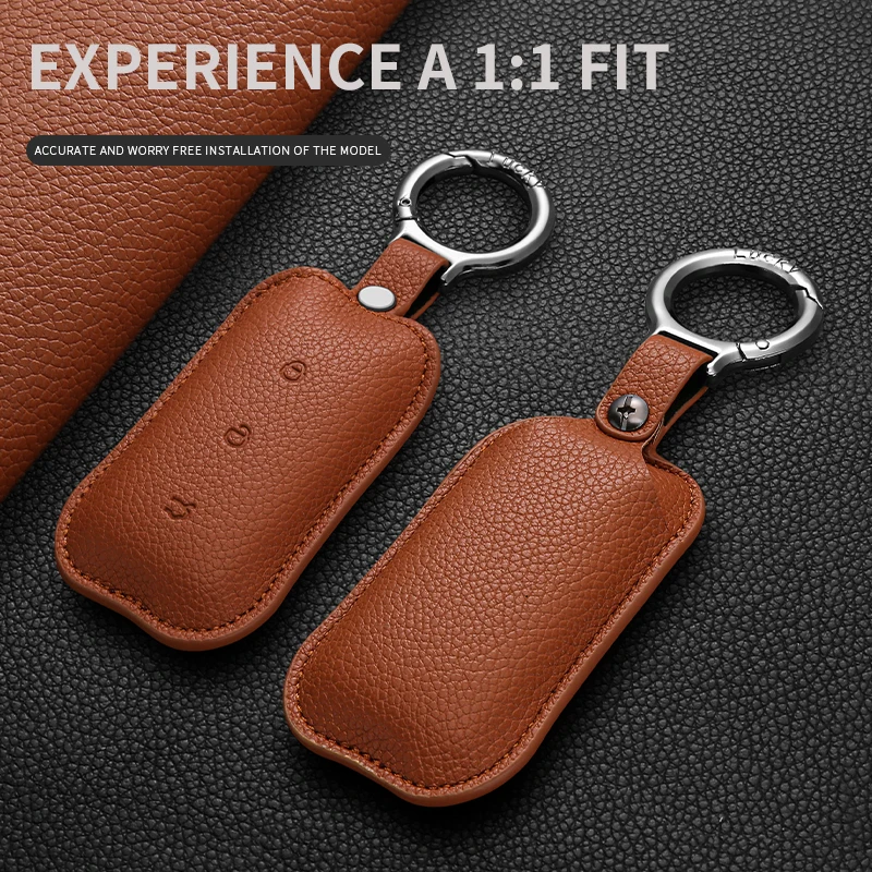 حافظة مفاتيح السيارة الجلدية عن بعد لجيلي جالاكسي L7 2023 L6 ماكس 1.5T Plus AIR PRO من جلد الغزال مفتاح السيارة فوب قذيفة المفاتيح الملحقات