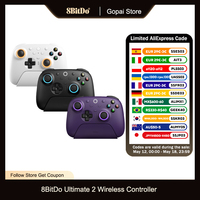8BitDo New Ultimate 2 Wireless, TMR Joysticks & Hall Effect Triggers Controller with Charging Dock for PC,Windows 10,11,Android