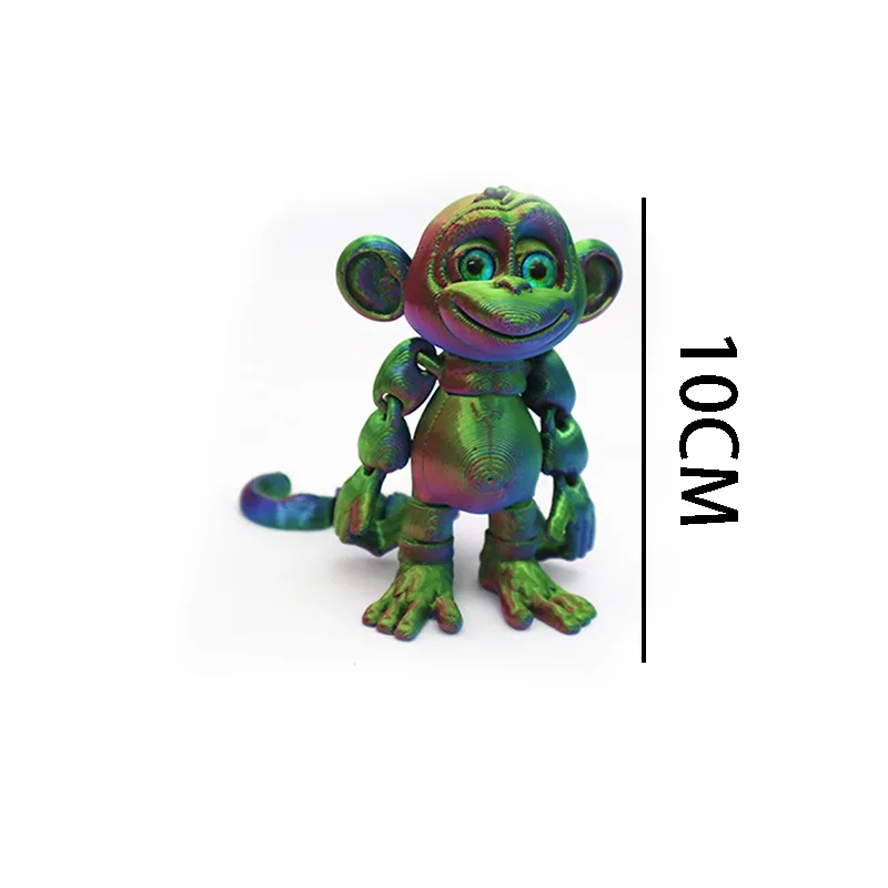 Stampa 3D Scimmia Artigianato Figura Multi-giunto Mobile Divertente Astratto Per La Decorazione Della Scrivania di Casa Statua Animali Regalo Unico Per Bambini