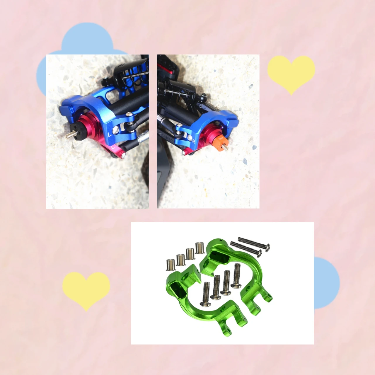 ARRMA Granito Vorteks Kraton Typhon para bujes delanteros C de aluminio AR330442