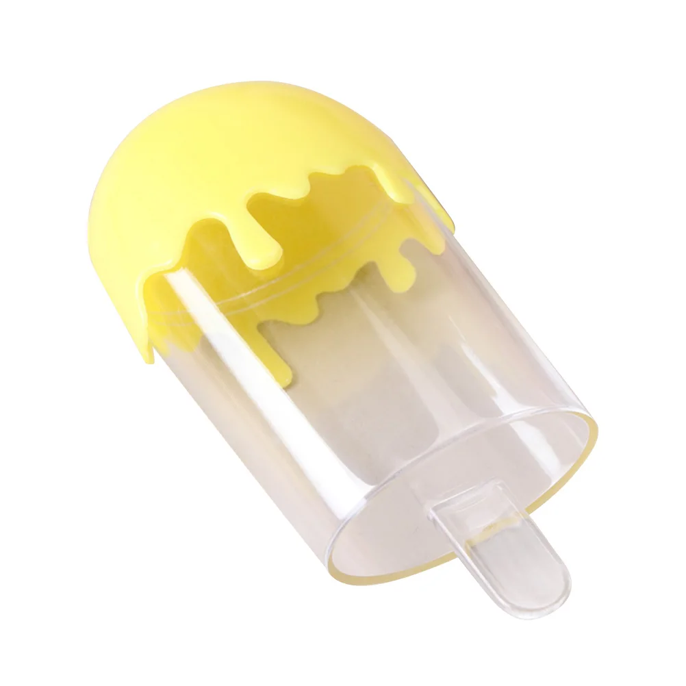 

12PCS Transparent Plastic Candy Box Ice Cream Shape Sugar Containers Holder for Party Birthday Wedding Yellow