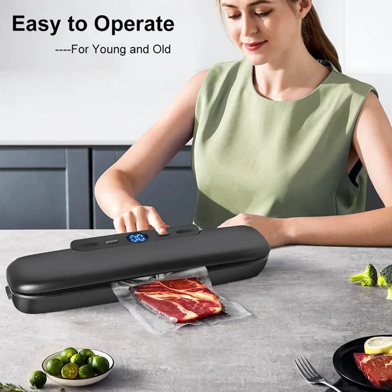 Vacuum Sealer For Food Vacuum Packaging Machine With Bag Automatic Household Food Vacuum Sealing Including EU Plug Easy Install