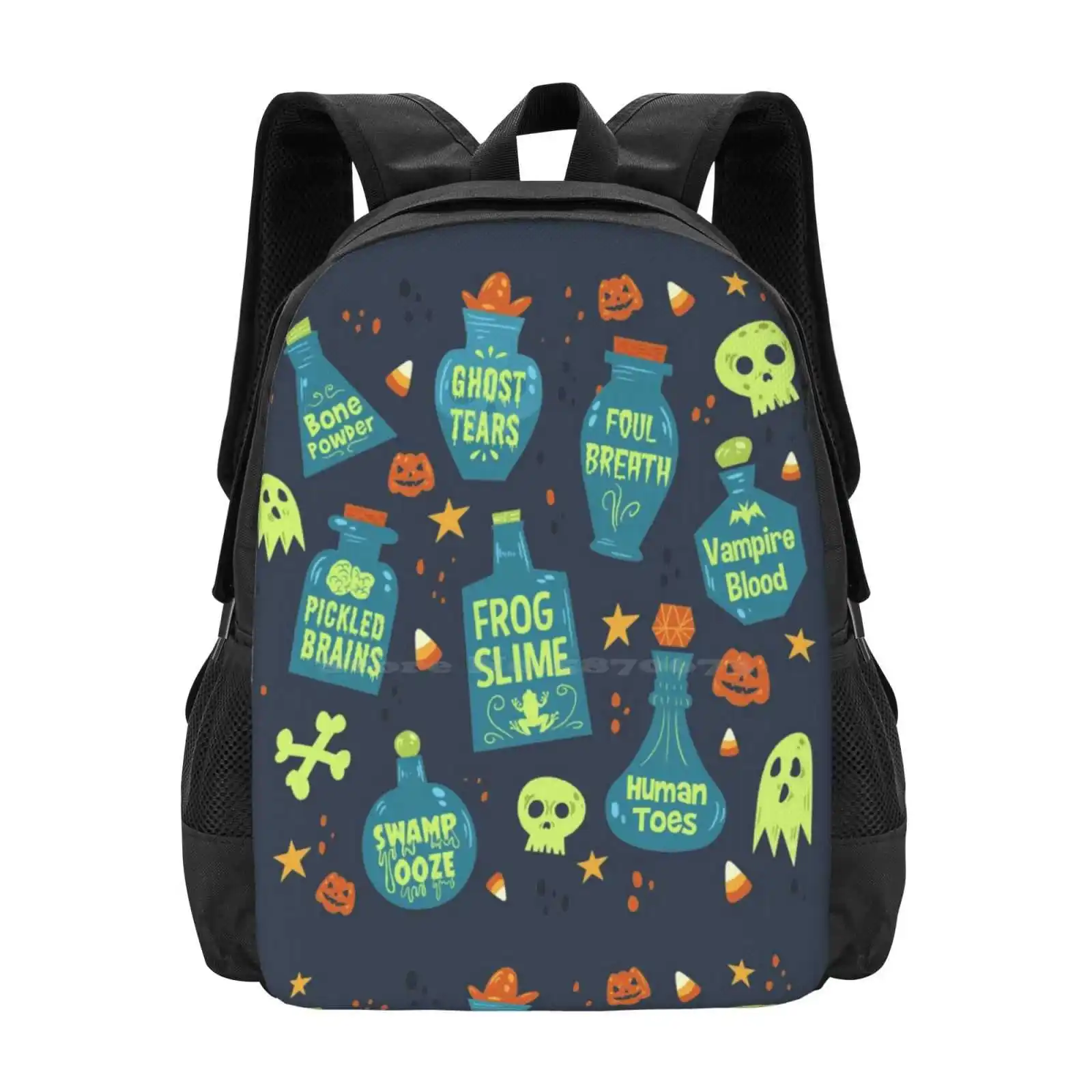 Apothecary Hot Sale Schoolbag Backpack Fashion Bags Halloween Apothecary Witchcraft Poison Spooky