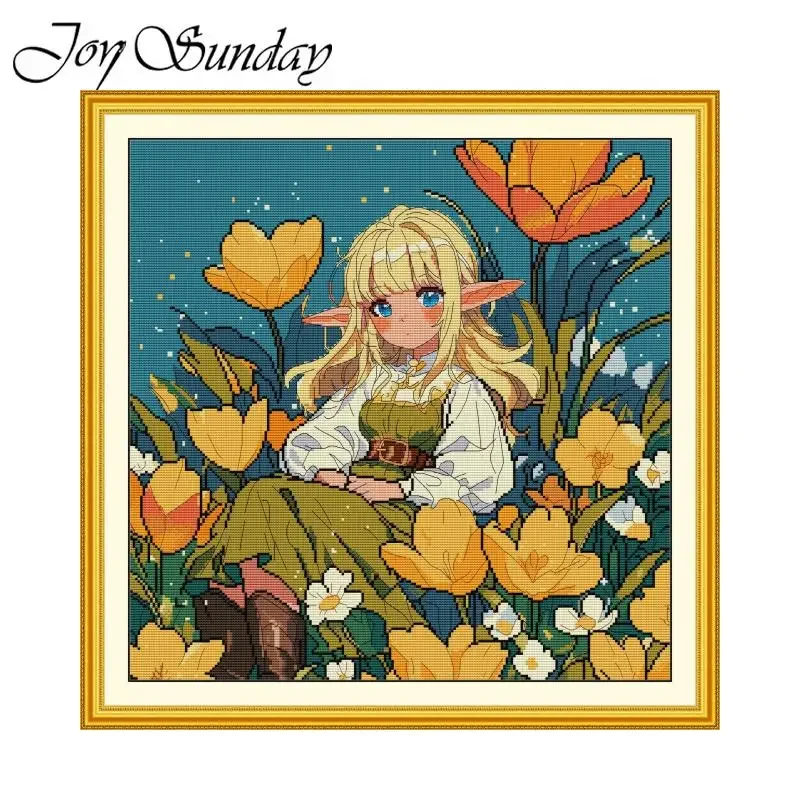 Joy Sunday Cross Stitch Kits Wizard Pattern Aida Fabric 16/14/11CT DIY Hand Embroidery Set Printed Counted Canvas Home Decor New