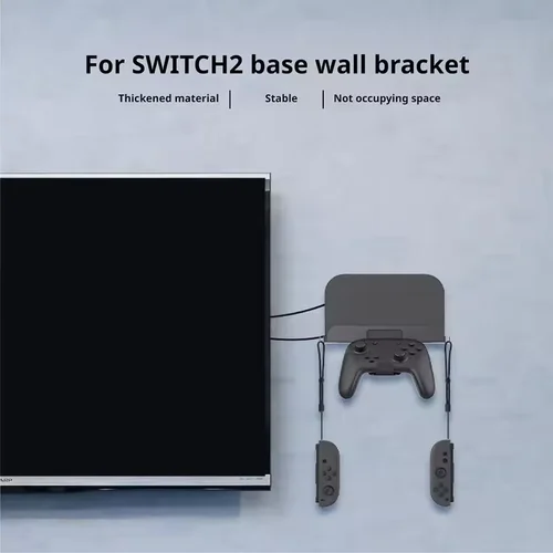 Imagen 2 del producto Soporte de montaje en pared para Switch 2, controlador de Joystick de consola, gancho, Base de estante de almacenamiento para interruptor OLED, accesorios para Gamepad