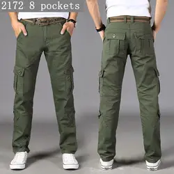 Spring overalls men's thick loose straight multi-pocket tide brand outdoor autumn casual wear long pants