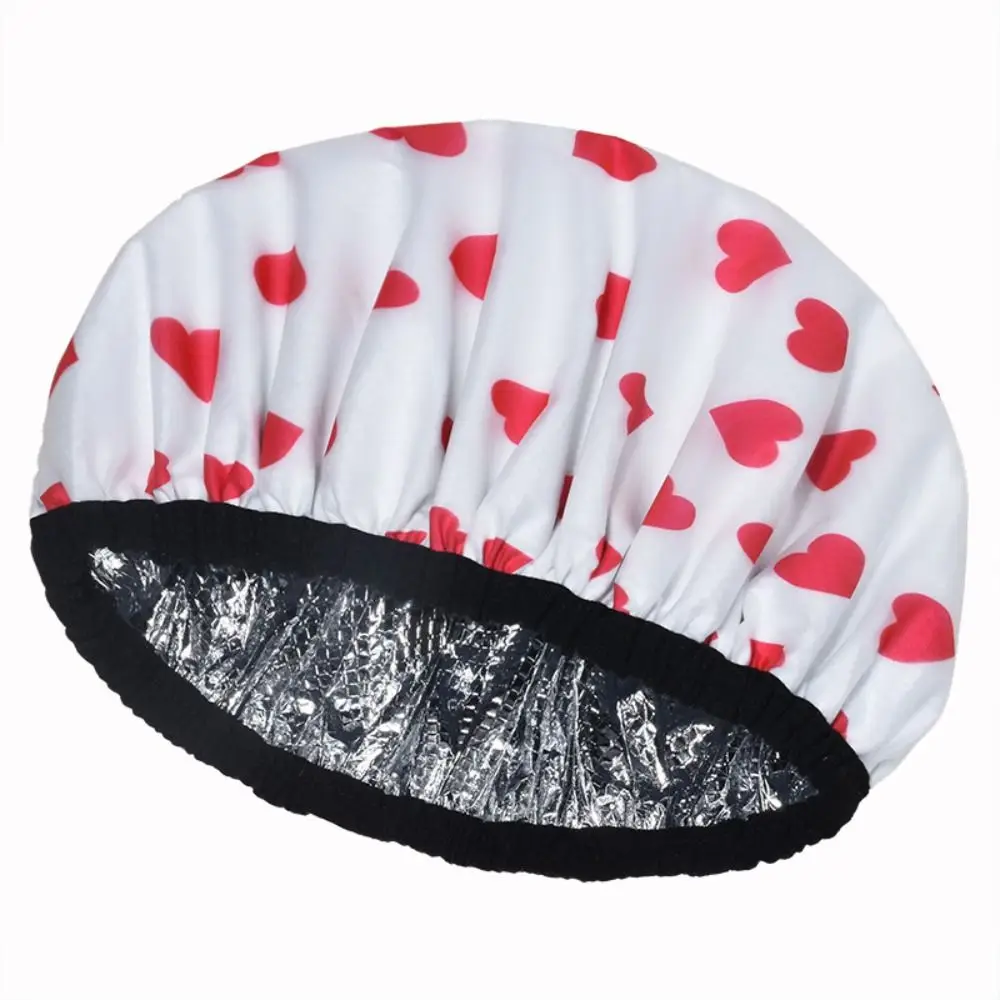 Thickened Self-heating Tin Foil Hat Shower Cap Thermostatic Steam Hair Mask Cap Portable Spontaneous Heating