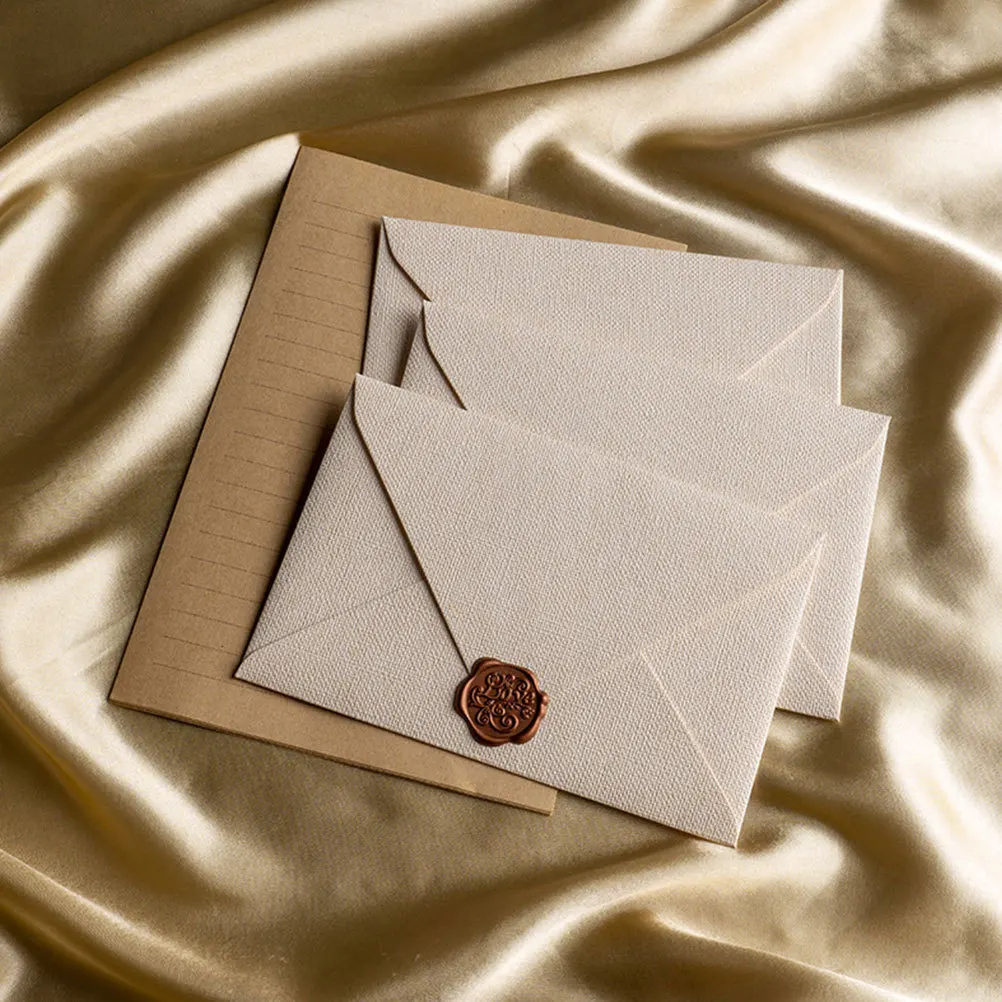 

1Set Retro Letter Paper and Envelope Set Thin Portable Writing Stationery for Blessing Cards Money Storage Party Wedding
