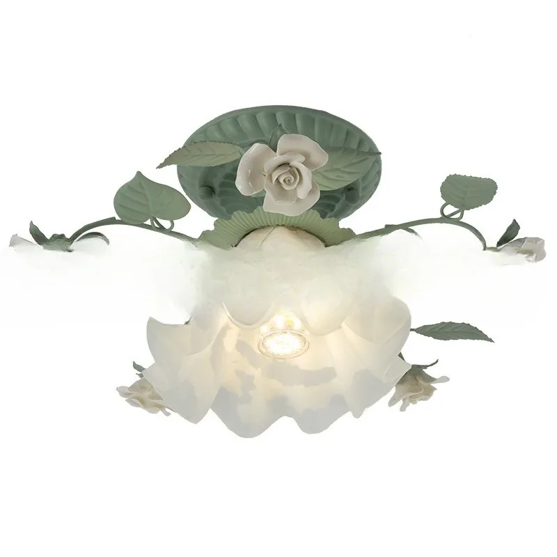 French Lily of the Valley Vintage Corridor Aisle Ceiling Light American Entrance
