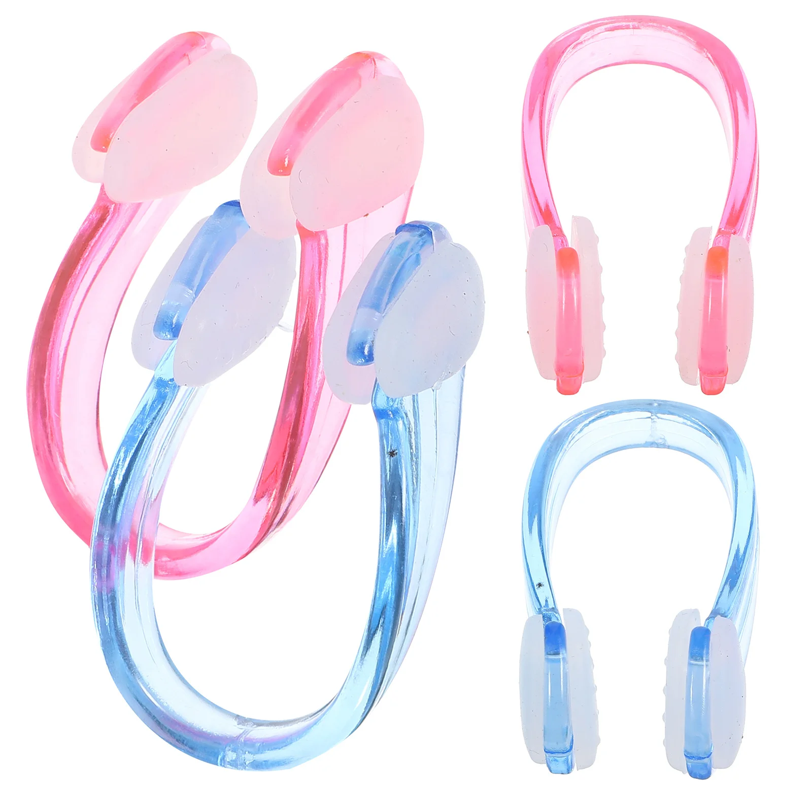 

4Pcs Waterproof Silicone Nose Clips for Swimming Adults Non-Slip Comfortable Swim Nose Plug Durable Use Portable Small Clips