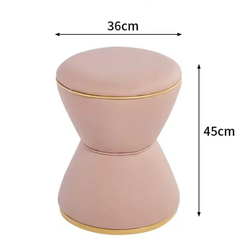 Light luxury makeup stool home shoes changing stool dressing stools adult sofa side round stools Ottomans Living Room Furniture