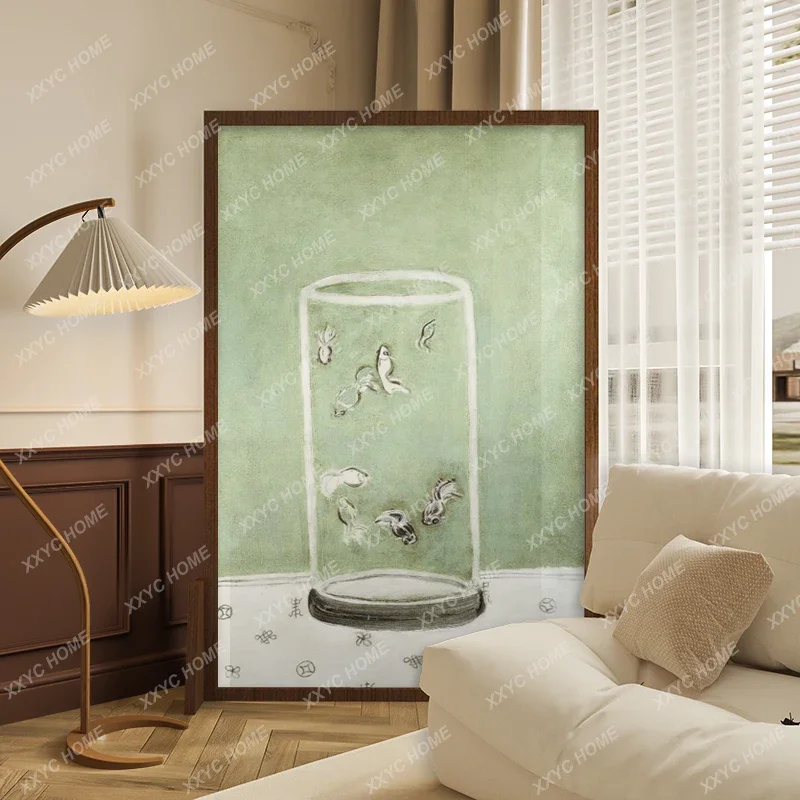 Green mobile screen partition living room entrance decorative seat screen