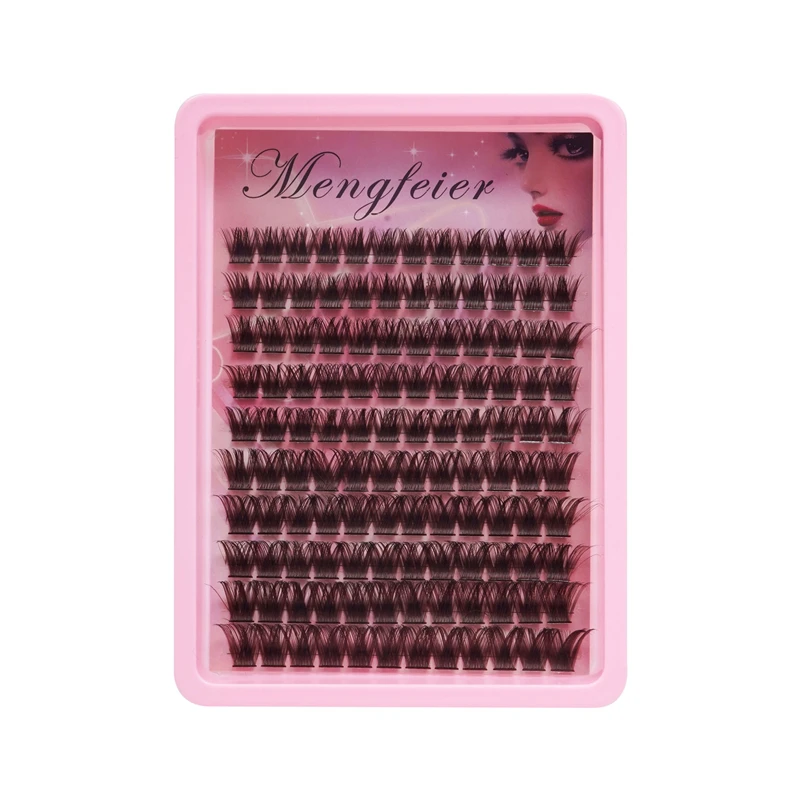 40P80P Ciglia finte con tappo automatico a forma di D, segmento diviso spesso e largo, set di ciglia fai da te a grappolo singolo, set fai da te per arricciare