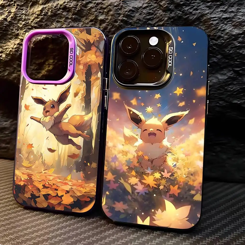 E-Eevee Handyhülle für iPhone 17 16 15 11 12 13 14 Pro Max 16 Plus 12 Mini 7 8 XR XS 15Pro MAX Cove