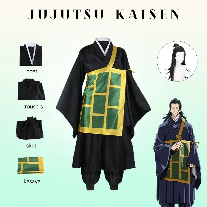 Jujutsu Kaimmense Geto SuNAFTA u Cosplay Costume, Kimono Noir Bleu, Uniforme Sв, Anime Everthe, Costumes d'Halloween pour Femmes et Hommes