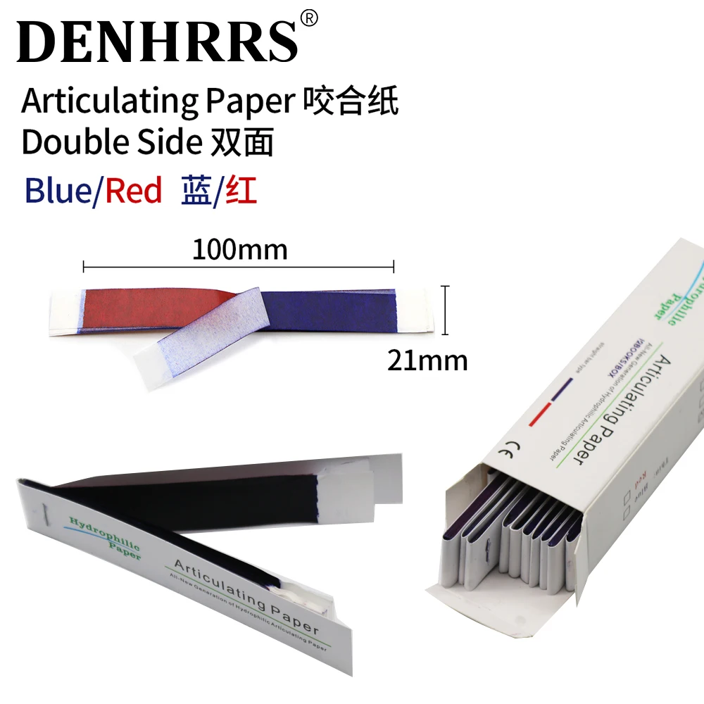 Papel articulado, productos de laboratorio para dentista, tiras para morder de doble cara, herramienta de Material blanqueador para el cuidado de los dientes bucales