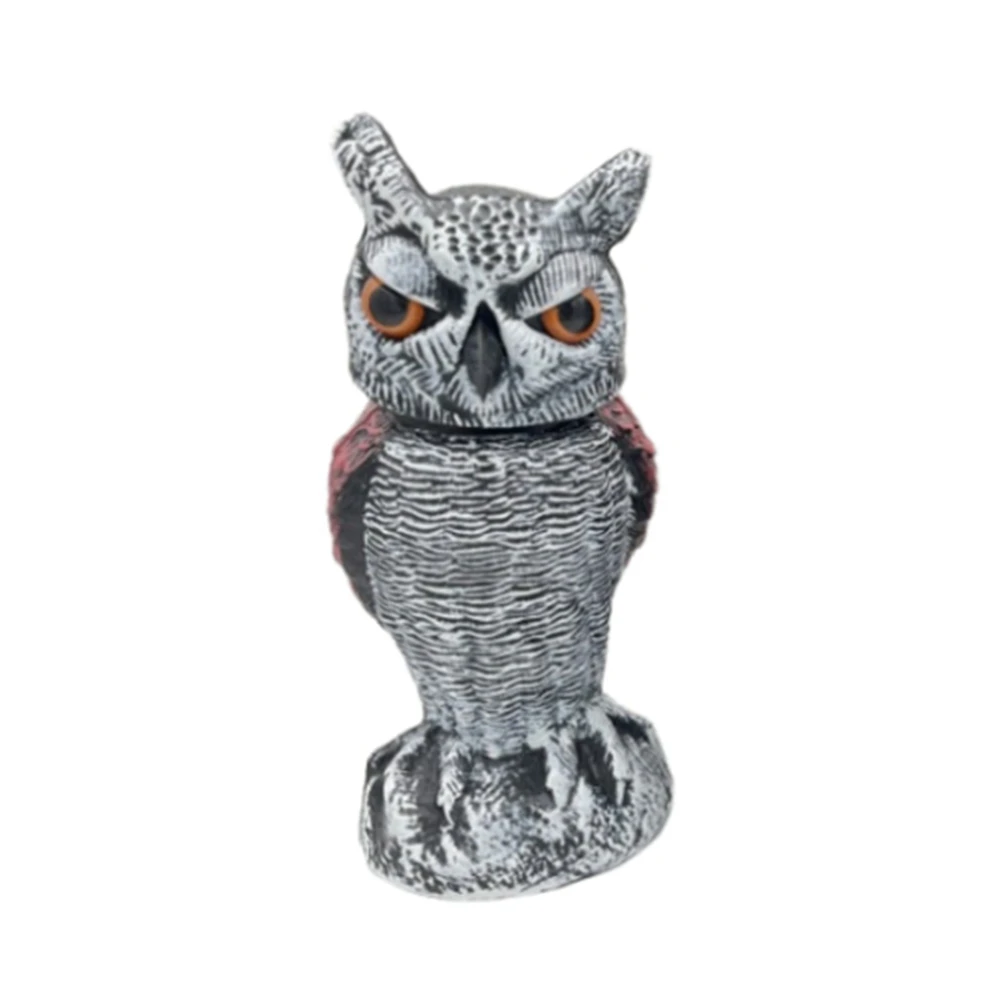 Owl Scare Control Devices with 360° Swivel Fake Owl Decoy Owl Bird Deterrent Garden Decoration C