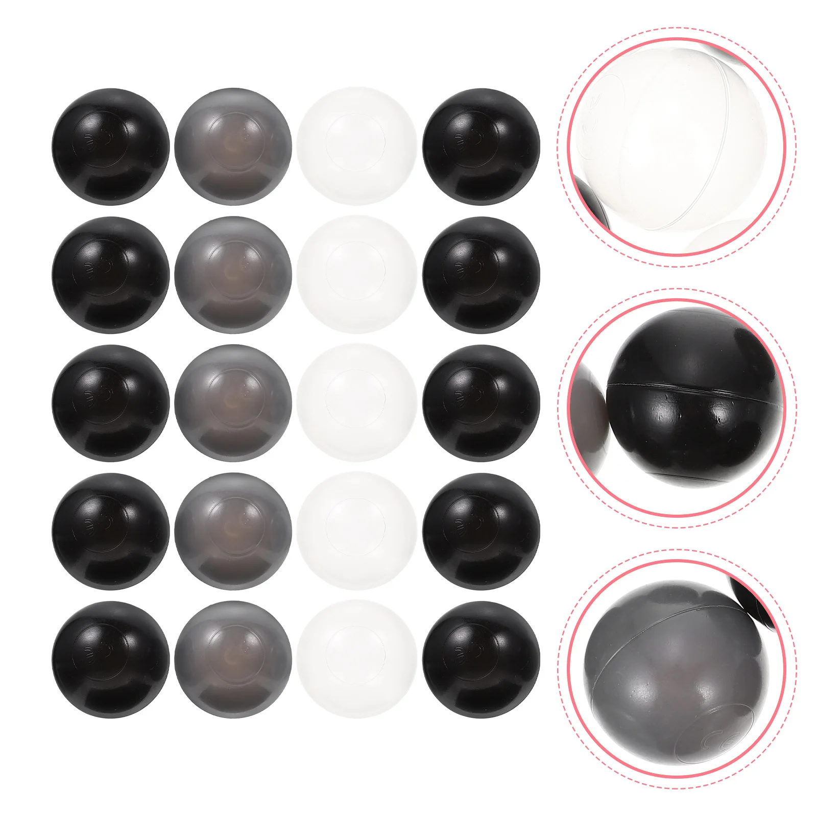 

50Pcs Ocean Balls Children Balls Plastic Colorful Safe for Ball Pit Educational Birthday Ocean Ball Educational Plaything