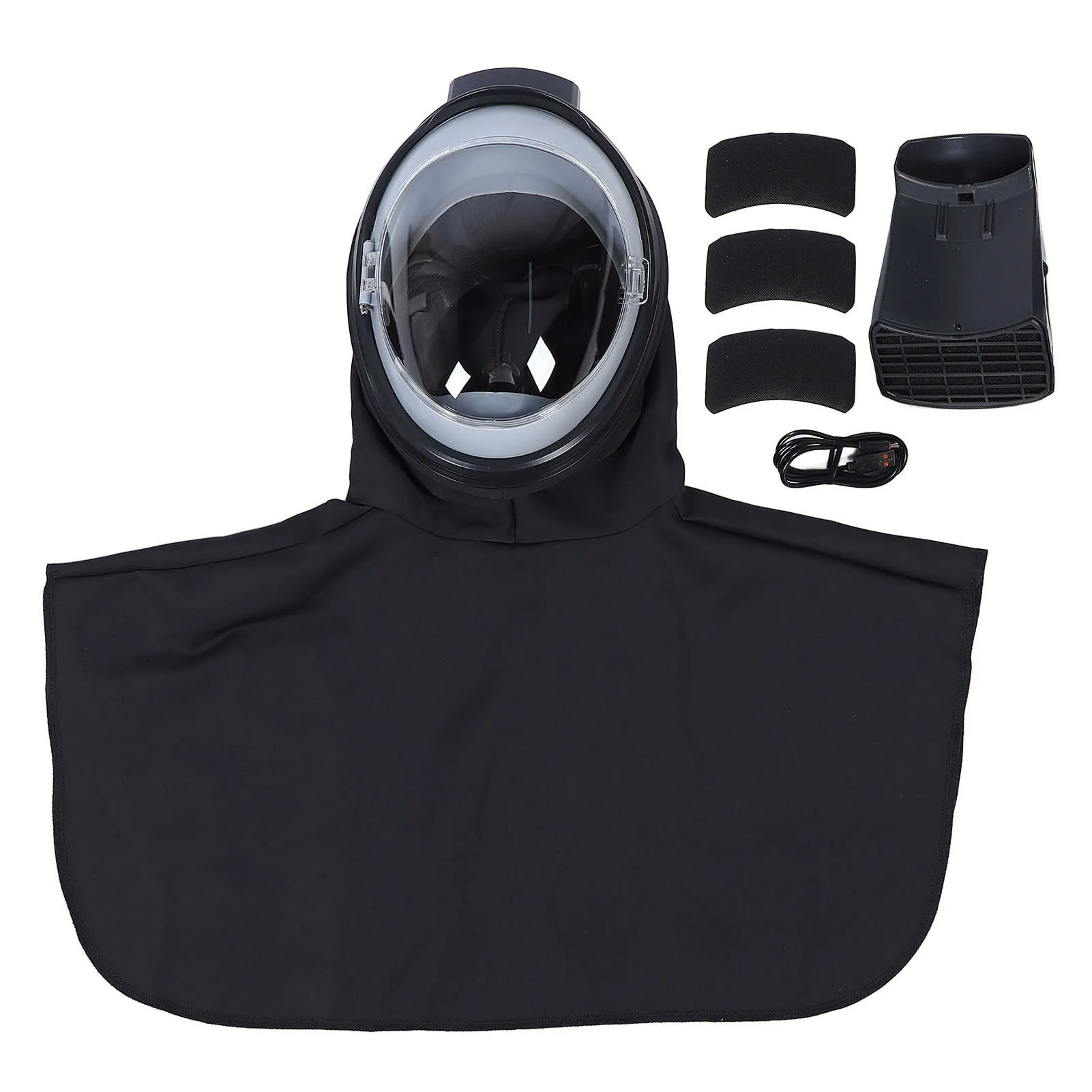 غطاء محرك السيارة الرملي المضاد للغبار، غطاء تفجير رمل كهربائي جيد التهوية، غطاء تفجير رمل متعدد الأغراض لتلميع الصهر #3