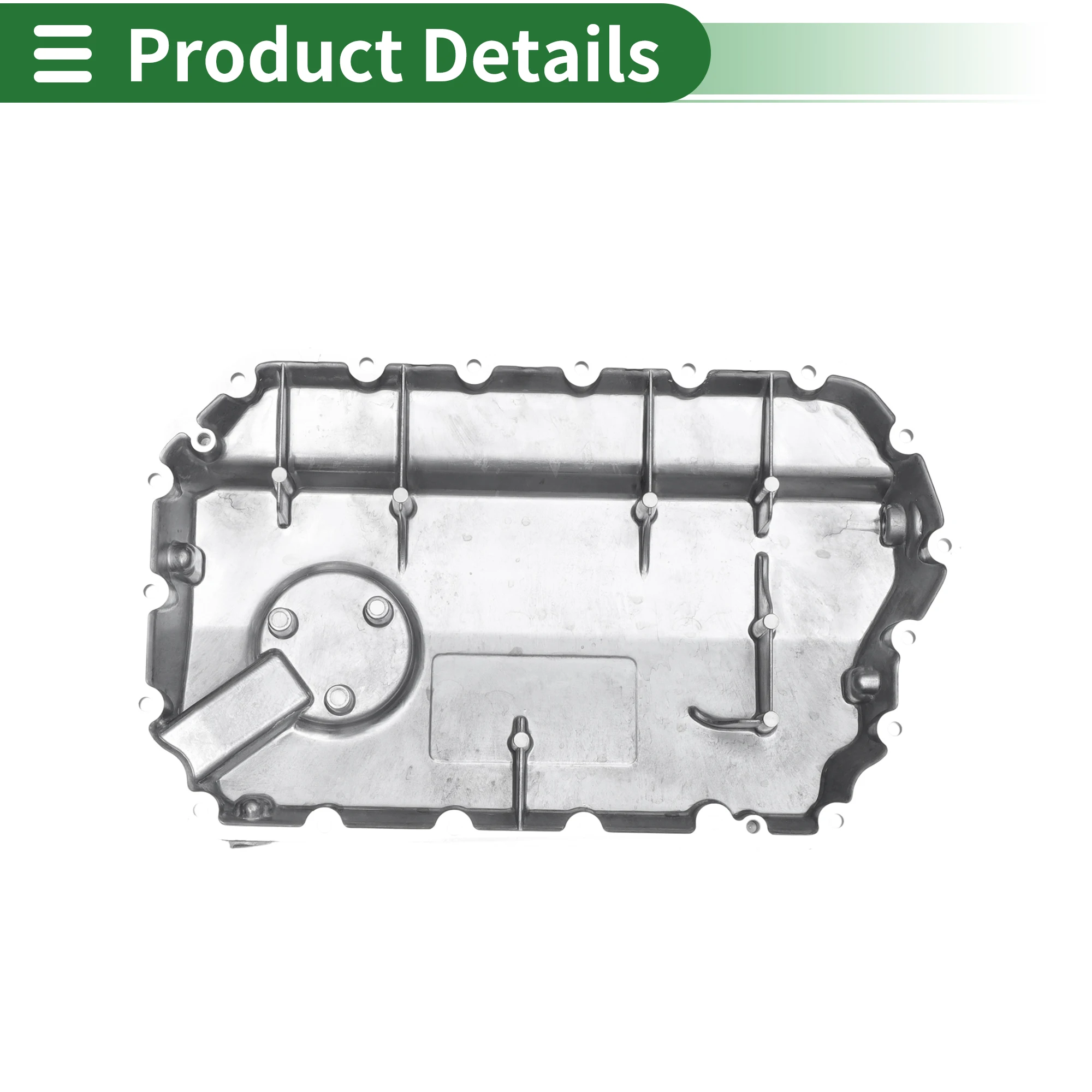 

UXCELL No.078103604AC Engine Oil Pan Oil Pan Sump Transmission Oil Pan for Audi A6 Quattro 2000-2001 Aluminum Silver Tone