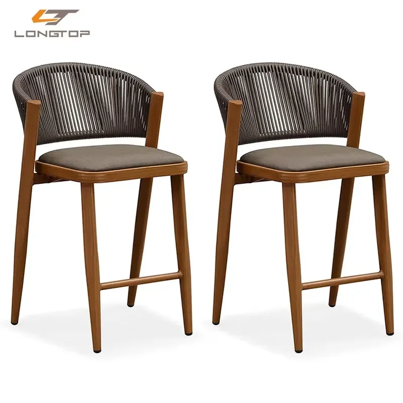 Brand New Designer Back Cheap Used Loungemobel Outdoor High Chair for Counter Bar Stool