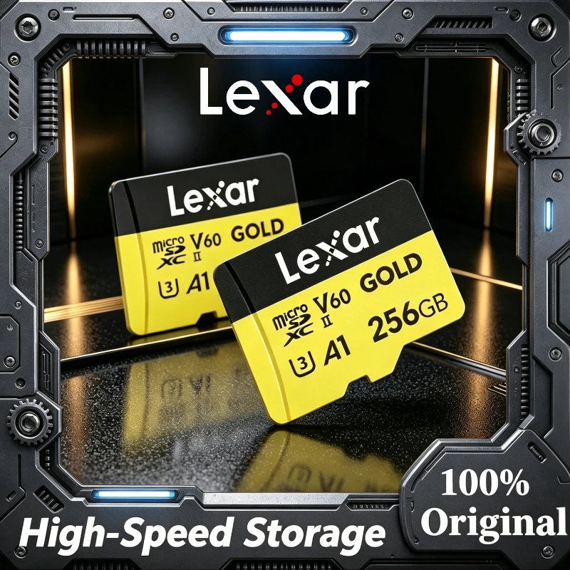 Lexar For Camera Original Professional Micro Gold Flash Card 256GB V60 A1 C10 Read Max 280MB/s SD Card TF Card MicroSDXC