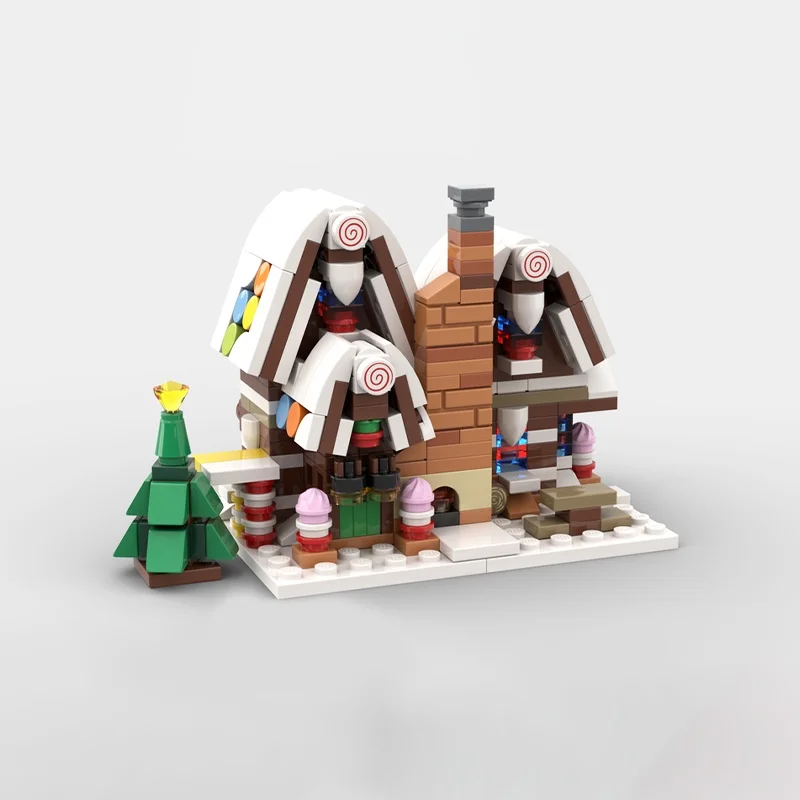 4464 قطعة MOC مجموعة قرية الشتاء الصغيرة نموذج كامل ألعاب البناء كتل هدايا عيد الميلاد لتقوم بها بنفسك فكرة إبداعية تعليم للأطفال #3