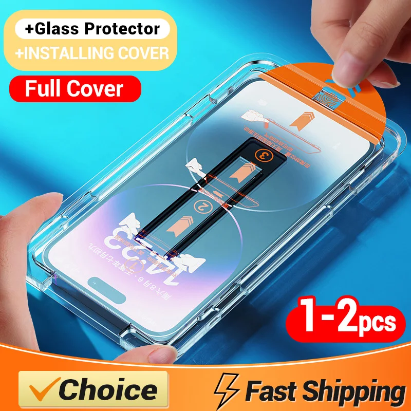 Protector de pantalla de cristal OLEOFÓBICO para iPhone, 8K, recubrimiento OLEOFÓBICO HD para iPhone 16, 15, 13, 12, 11, 14 Pro Max, X, XS Max, XR,