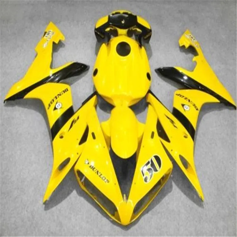 High Quality kit for YAMAHA YZFR1 04 05 06 yellow black YZF R1 2004 2005 2006 YZF1 Injection mold Fairings Set